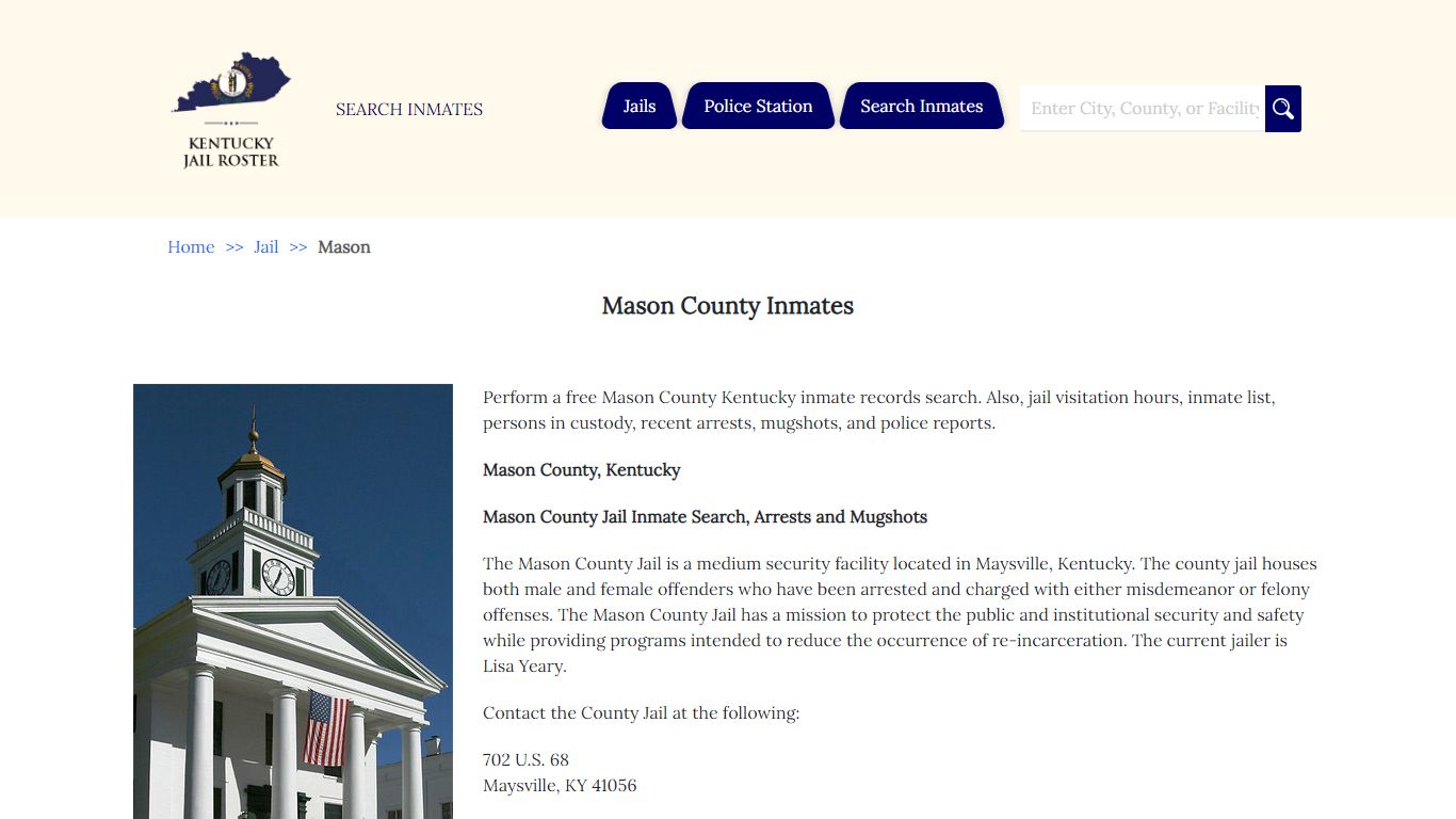 Mason County Inmates - Jail Roster Search